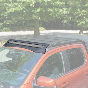 Wind spoiler for/with light bar for Wild Aero roof rack
